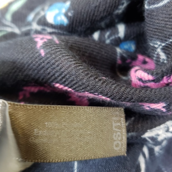 Print Dark Blue Multi Colour Summer Open Front Poncho - Picture 5 of 5